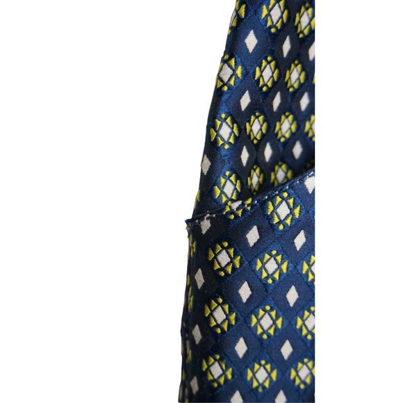 Leon Max Women’s Limited Edition Sz 4 Navy Retro Geometric Retro Sheath Dress - Picture 8 of 11